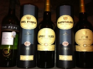line-up of Sherry